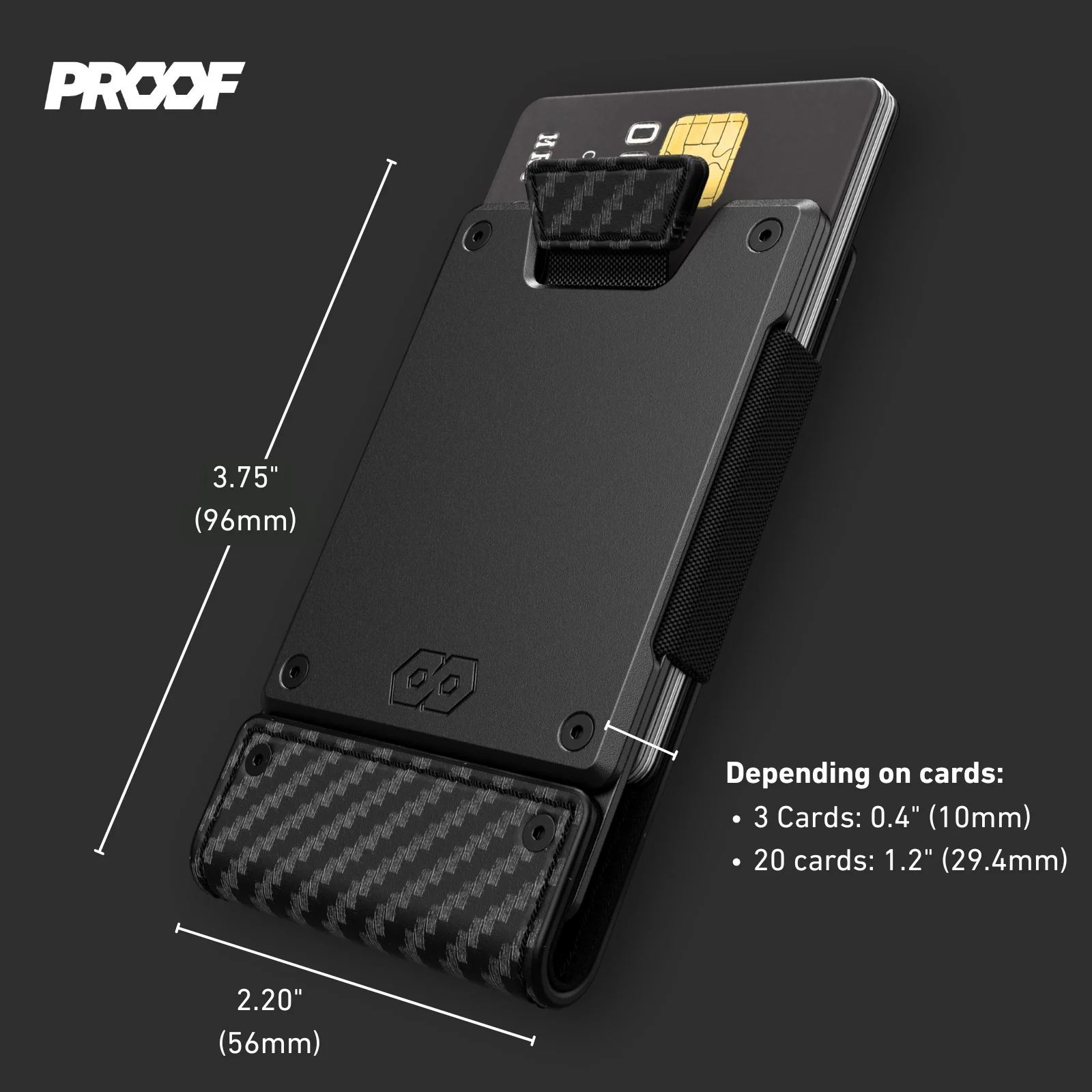 PROOF Wallet | The Oracle | Black Carbon Fiber & Dark Gunmetal - Image 5