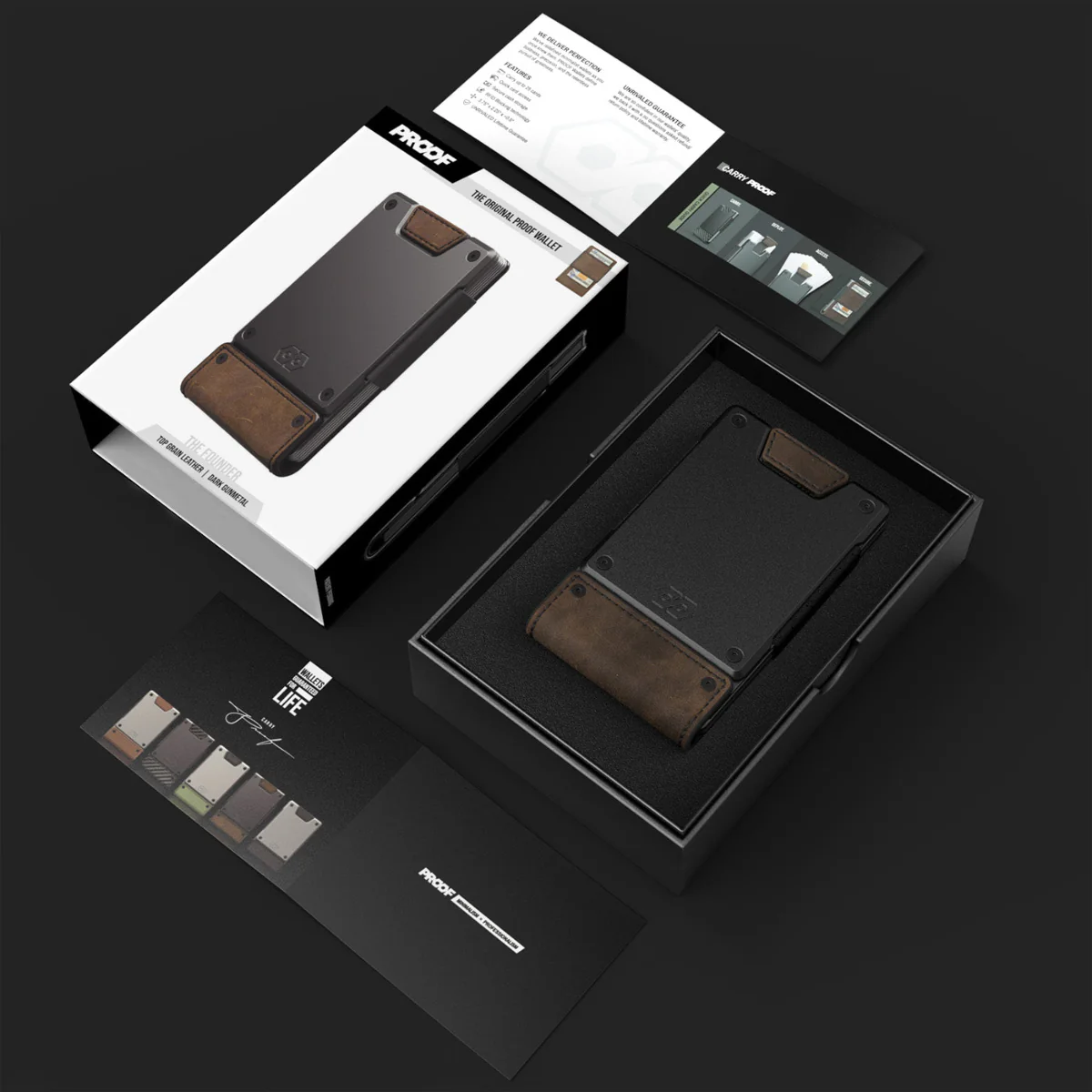 PROOF Wallet | The Founder | Top Grain Bomber Leather & Dark Gunmetal - Image 6